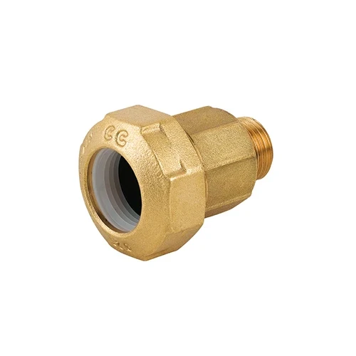 Raccordo maschio ridotto in ottone per tubo pe 3/4 x 32