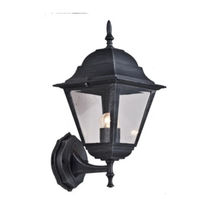 Lanterna New York Up con Braccio Grigio Ghisa 4 Pezzi