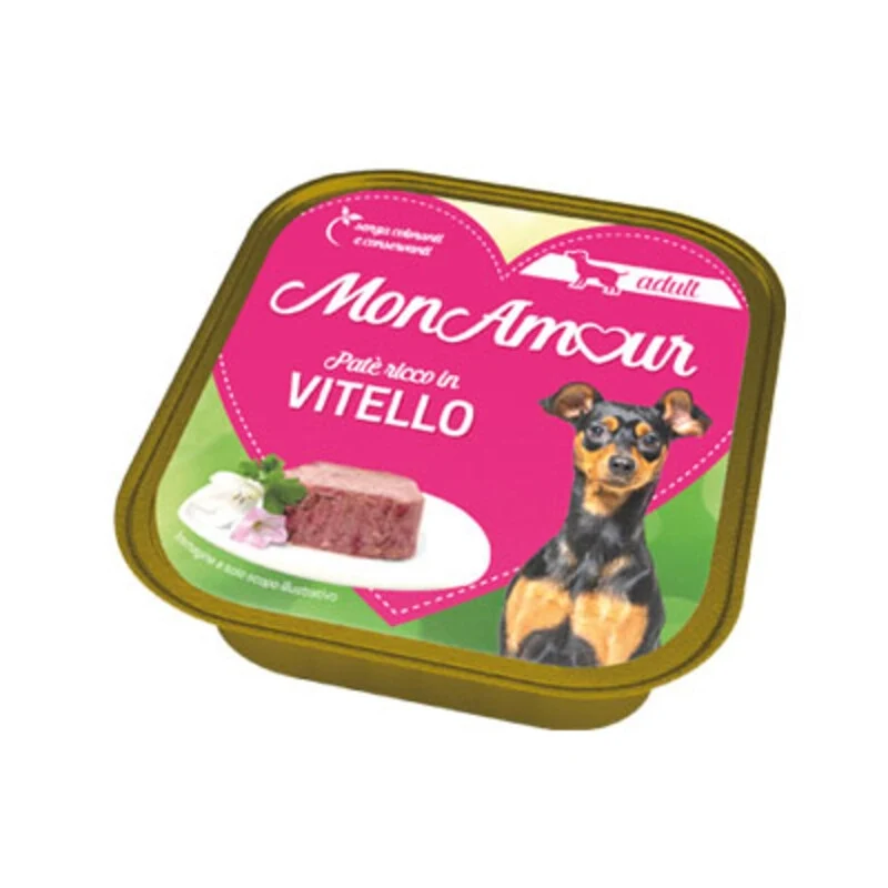Cibo Cane Monamour 150 g Vitello 22 Pezzi