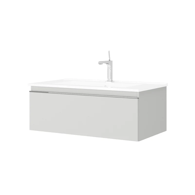 Base e lavabo grigio perla