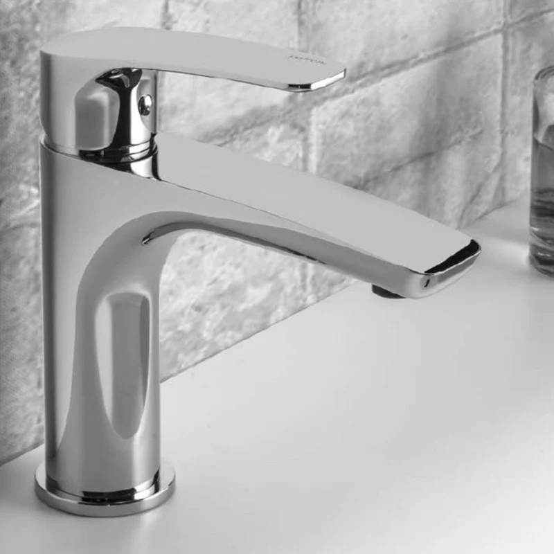 Miscelatore lavabo cromo con scarico automatico Lime