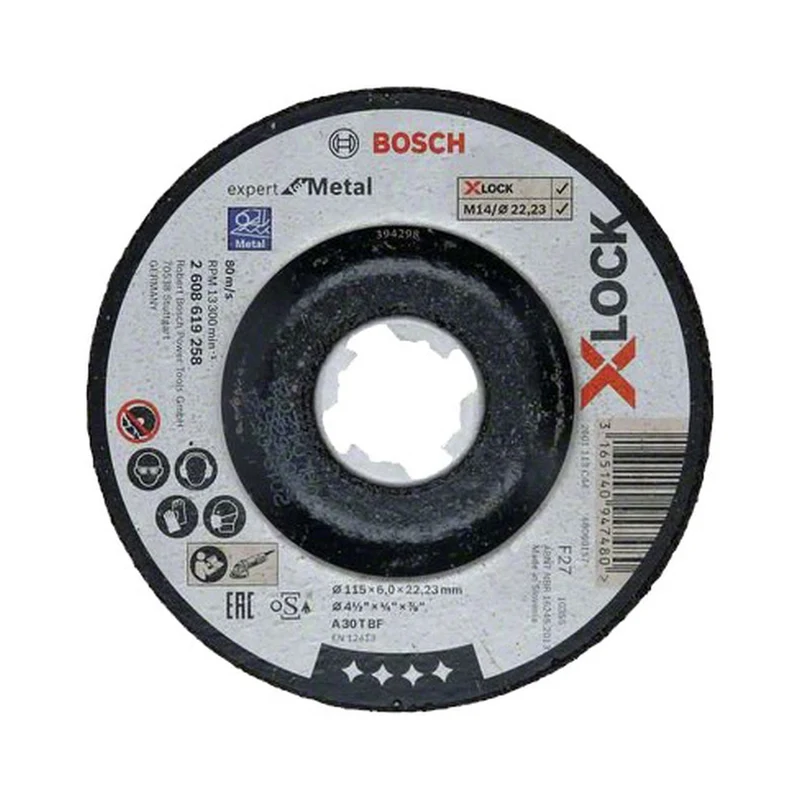 Bosch-b disco per sbavare x-lockmm.115x6,0 - 10 pz