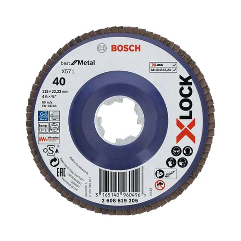Bosch-b disco lamellarex-lockgr.40 mm.115 - 10 pz