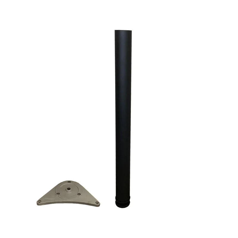 Piede acciaio tavolo d. 60xh710 mm nero - 4 pz