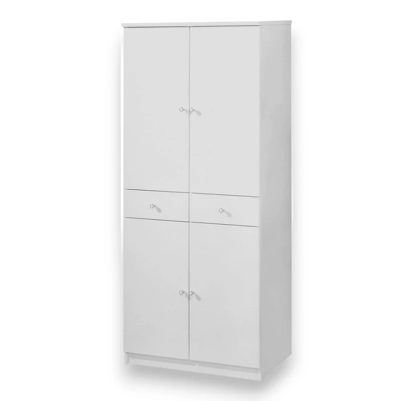 Colonna mobile bagno 68x34xH150 cm in legno laccato con quattro ante e due cassetti