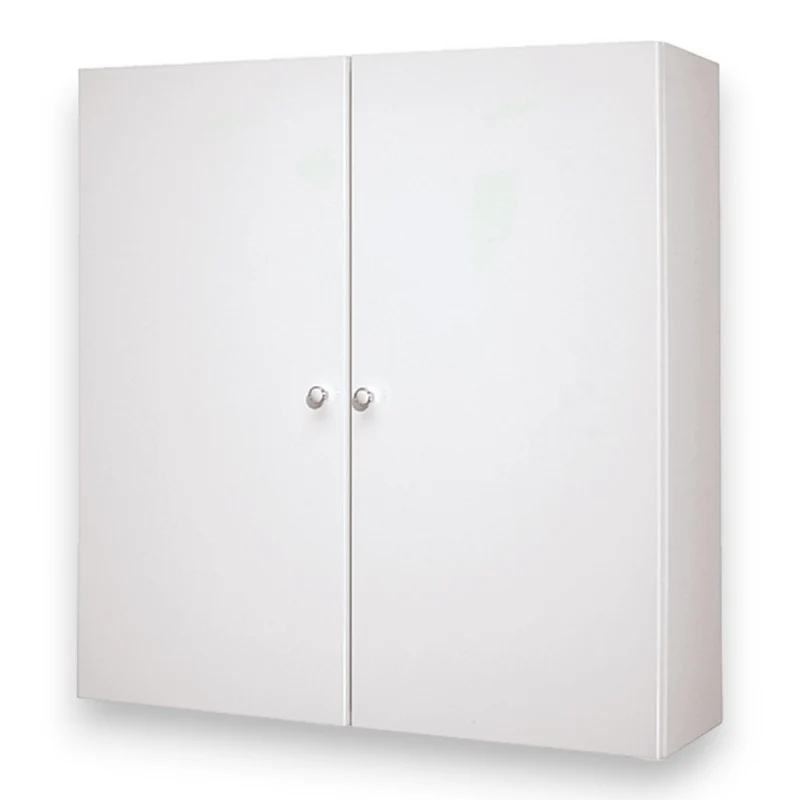 Pensile mobiletto bagno a due ante con 2 ripiani interni in legno laccato 68x22xH71 cm