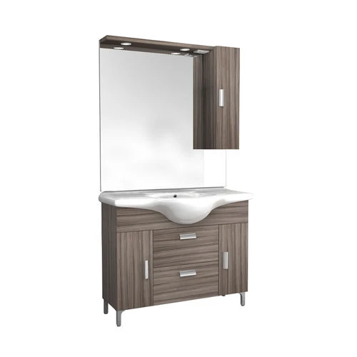 Mobile bagno completo marika bianco lucido l. 105 cm