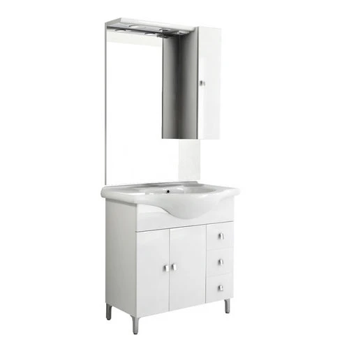 Mobile bagno completo agata bianco lucido l. 65 cm