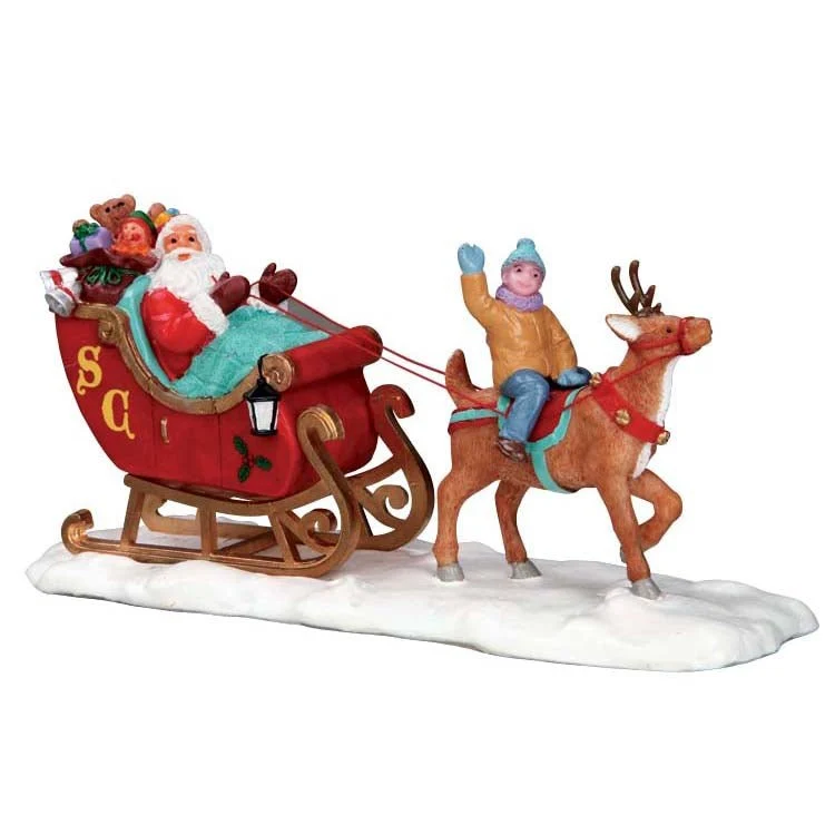 Soggetto slitta con Babbo Natale con renne | Lemax