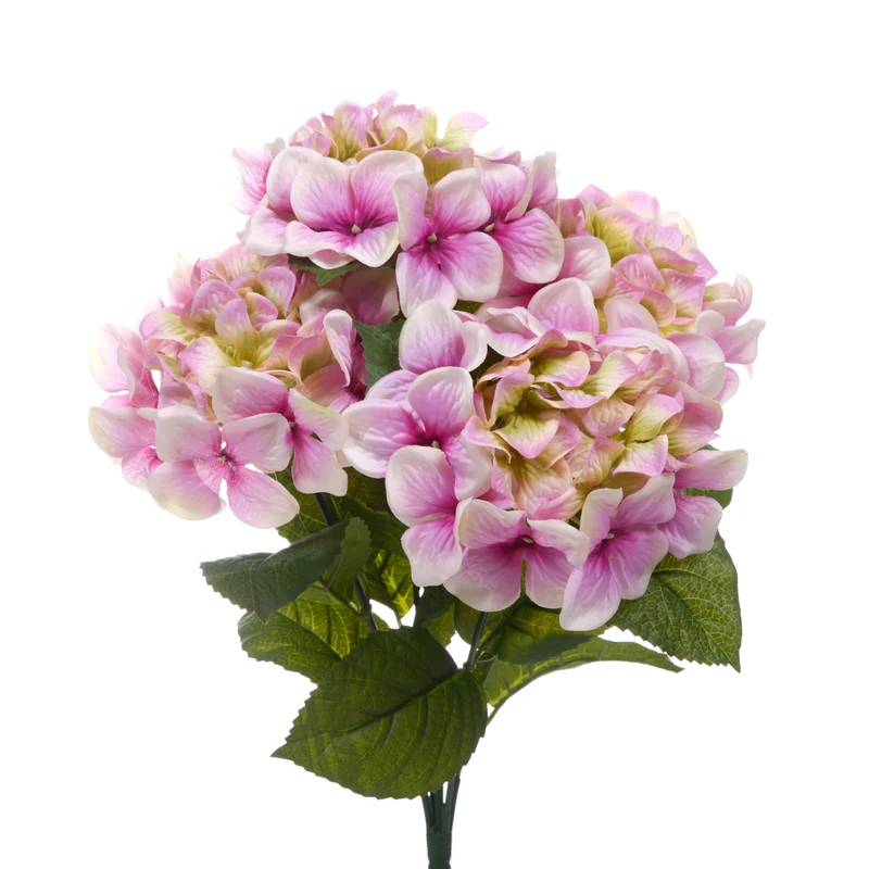 Set 2 Rami Artificiali Ortensia con 5 Fiori H 47 cm