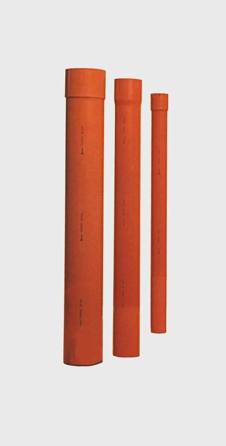 TUBO EDILIZ.PVC ARANCIO MM.200 MT.3