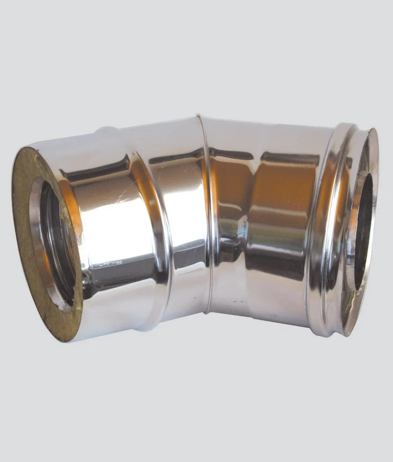 CURVA 45° DOP.PAR.INOX 304- D. 80