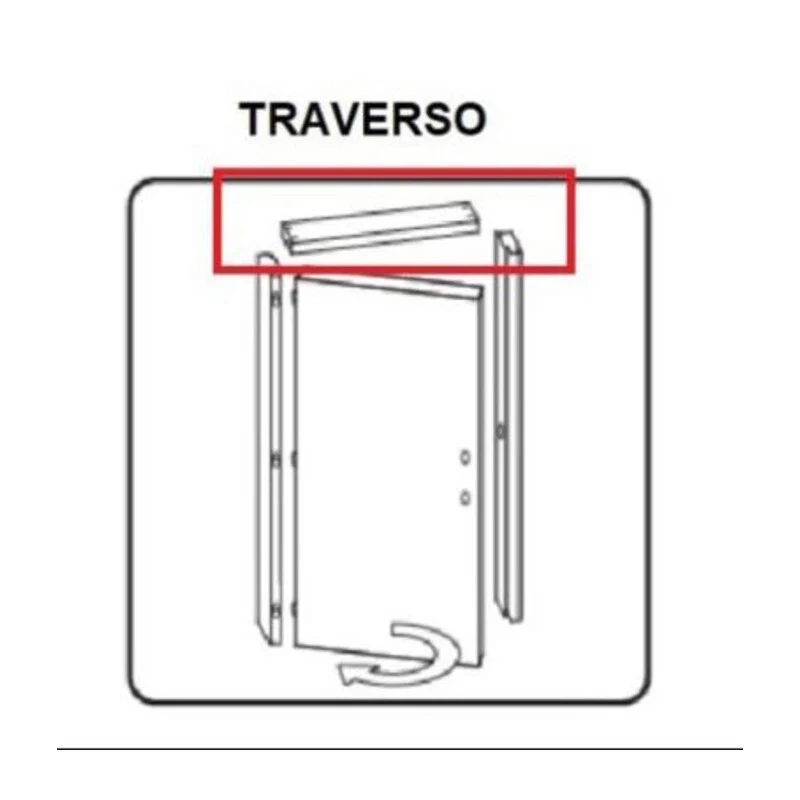 Traverso Battente x Porta Microtec 210 x 90 Rovere Grigio