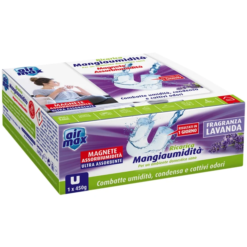 Airmax Assorbiumidita Ricarica Tab Lavanda 450 g 12 Pezzi