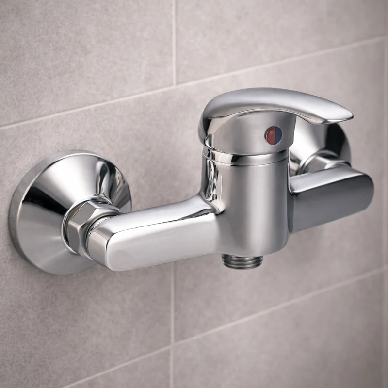 Miscelatore doccia per installazione esterna dalla parete con cartuccia diametro 4 cm