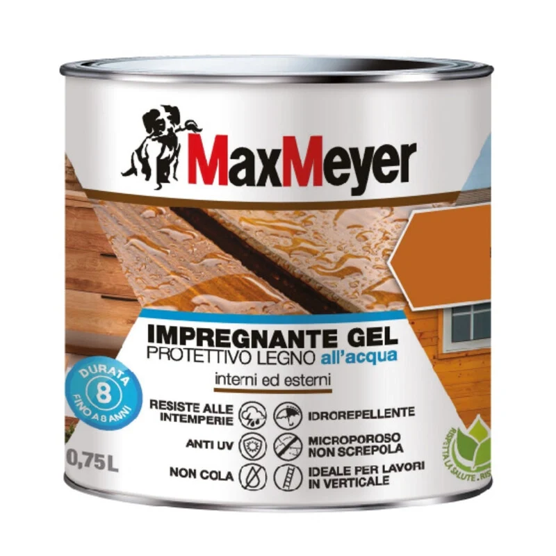 Max Impregnante Gel Allacqua Rovere 750 ml 4 Pezzi