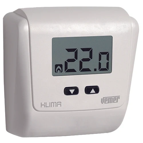 Termostato elettronico con display klima lcd bianco
