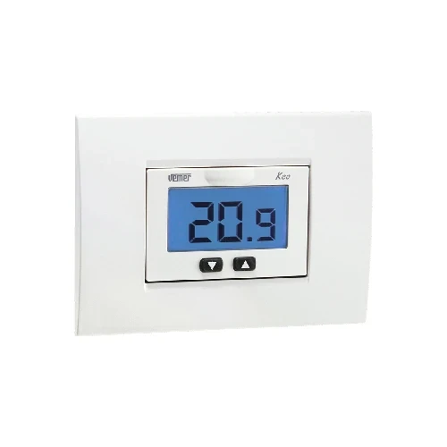 Termostato elettronico da incasso keob lcd bianco grigio