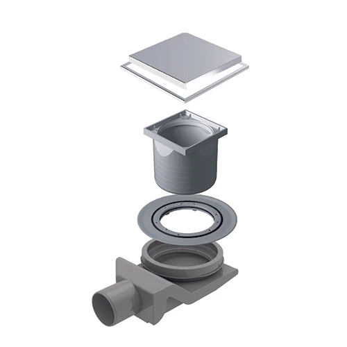 Canalina scarico doccia quadrata standard 10x10