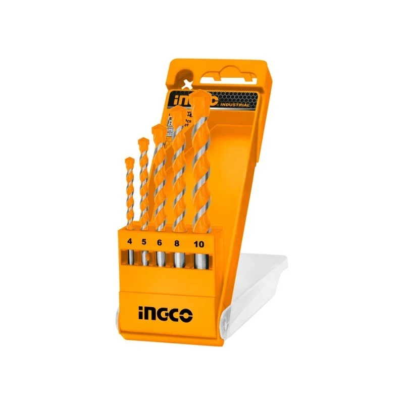 INGCO Set 5 Punte Trapano Per Muratura