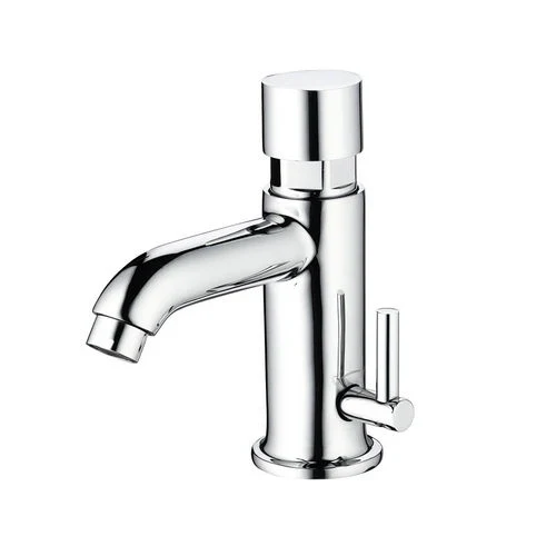 Miscelatore temporizzato time canna tonda per lavabo cromo