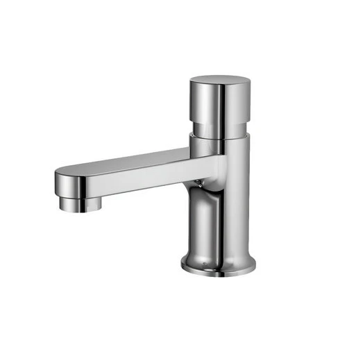 Rubinetto temporizzato time moderno per lavabo cromo