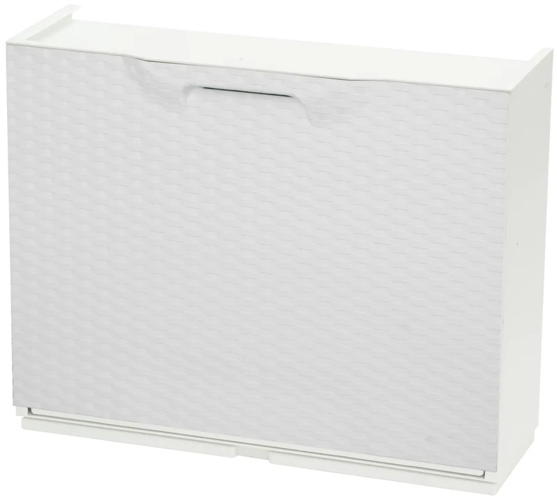 Scarpiera Modulare 51 x 17,3XH41 Cm Eff Rattan Bco Art Plast 7 Pezzi