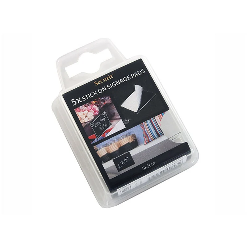 Set 5 Adesivi In Velcro Bianco