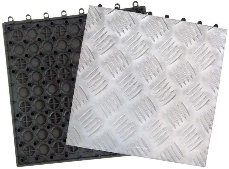 Piastrella Alluminio Antiscivolo 30 x 30 cm i Giardini del Re 10 Pezzi