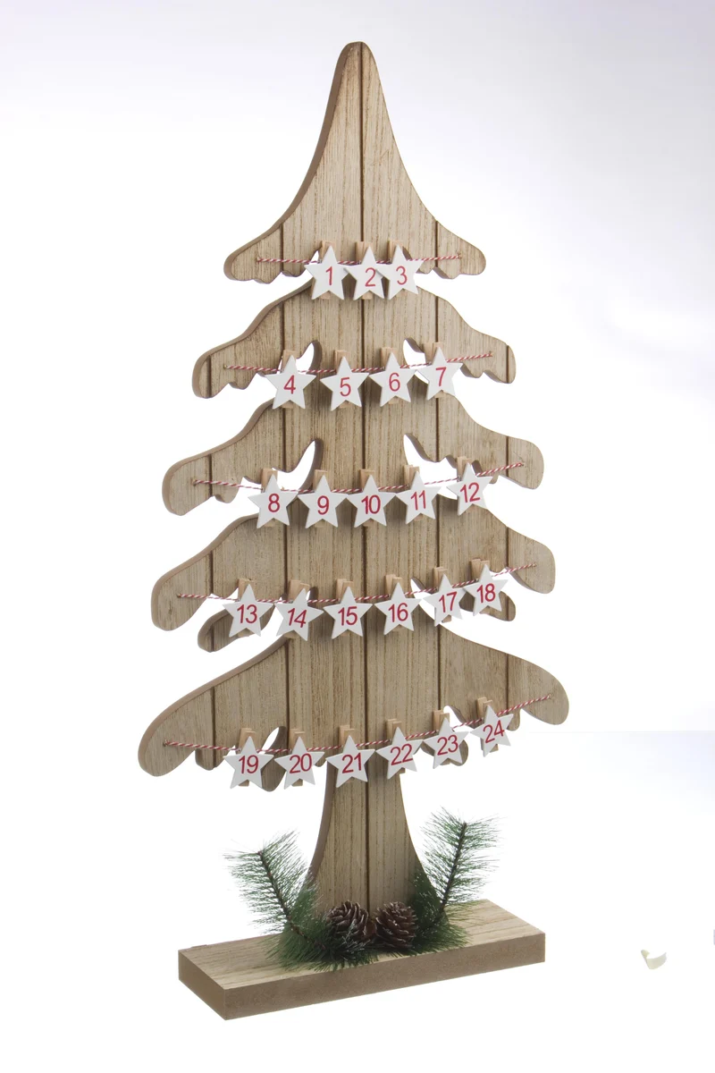 Calendario avvento taly pino in legno