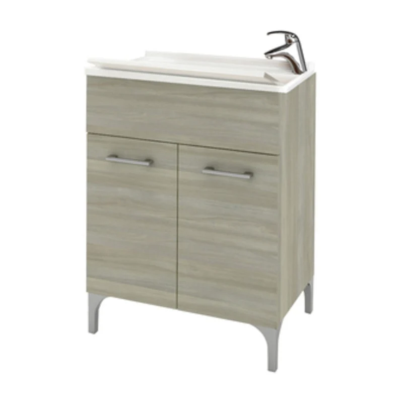 Lavatoio Legno 60 x 50 cm Rovere Grigio