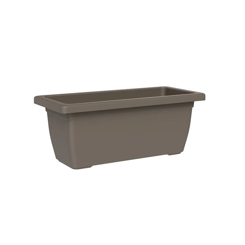 Vaso Rettangolare a Cassettone Outdoor Tera Tikal Sand 62x32 cm in Plastica Sabbia
