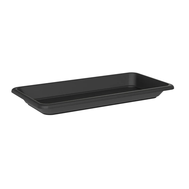 Sottovaso Rettangolare per Vaso a Cassettone Tikal Saucer Ash 82x36 cm in Plastica Antracite