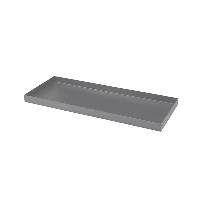 Sottovaso Rettangolare per Vaso a Cassettone Schio Tera Cassa Smoke 80x29,5 cm in Plastica Grigio