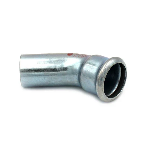 Curva 45 mf a pressare in acciaio carbonio steel pres diam. 35