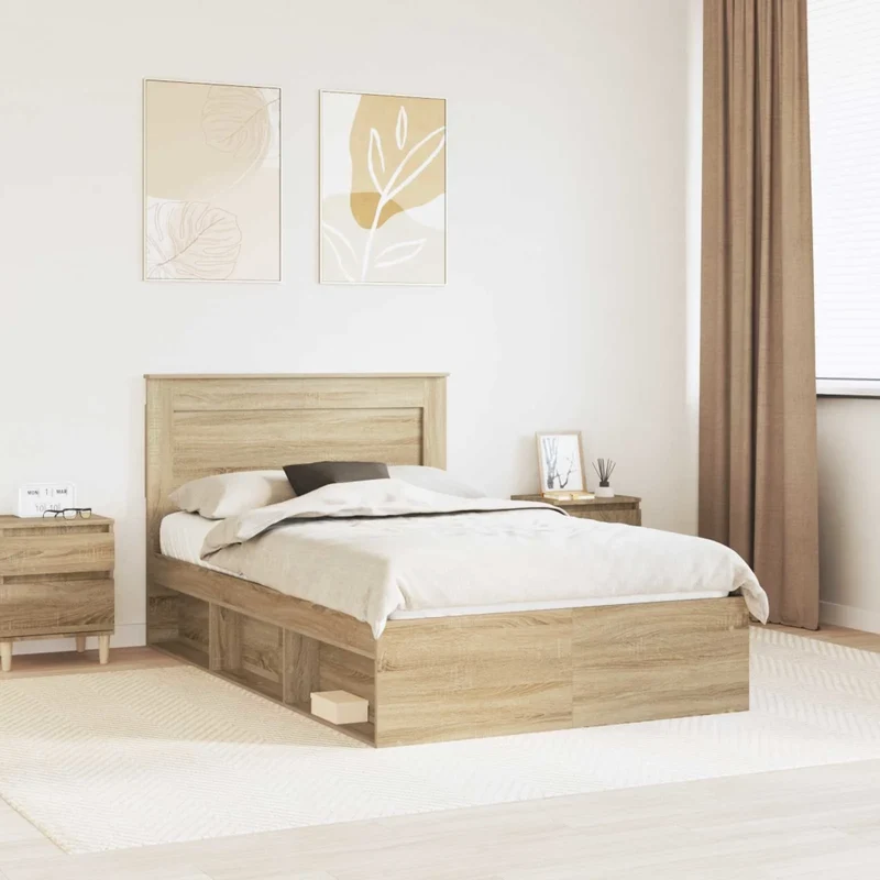 Struttura del letto Rovere Sonoma 120 x 200 cm 3410114