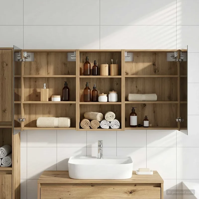Set di Armadi da Bagno 3 pz 140 x 14,5 x 70 cm 3403783