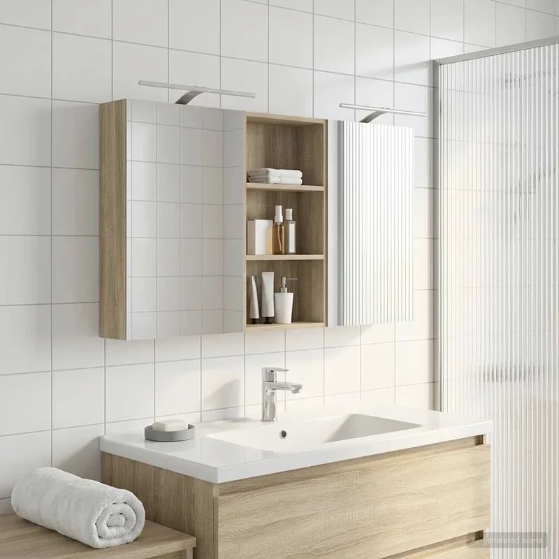 Set di Armadi da Bagno 3 pz 140 x 14,5 x 70 cm 3403786