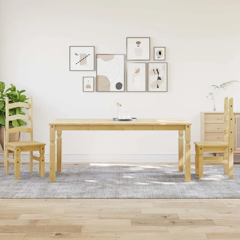 Set da Pranzo 3 pz Panama in Legno Massello di Pino 3345206