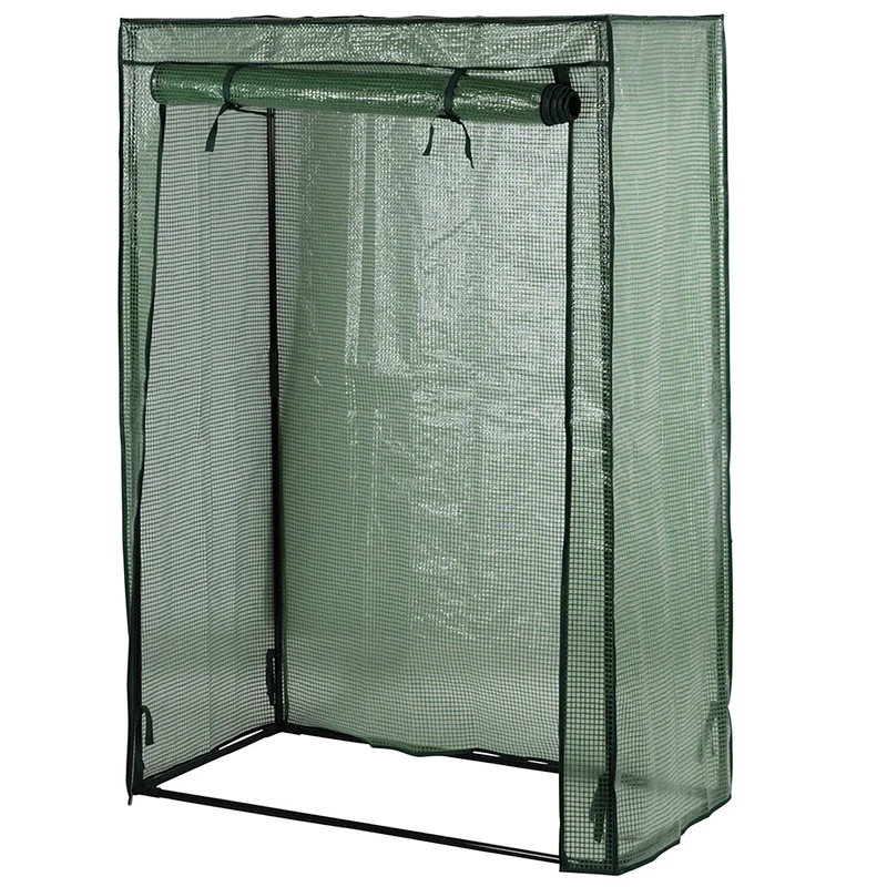 Serra per Piante a Fusto 100x50x150 Telaio in PP e PE e Struttura in Acciaio Verde