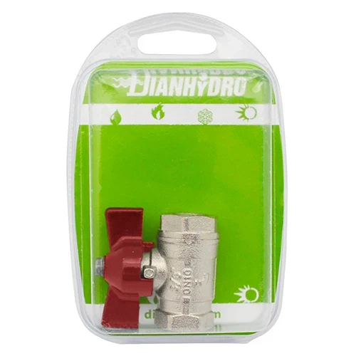 Valvola a sfera ff con farfalla blister 1 dn 25 pn 40