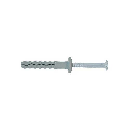 Tassello premontato in nylon con bordo piatto tass 6x50 vite 3 8x55