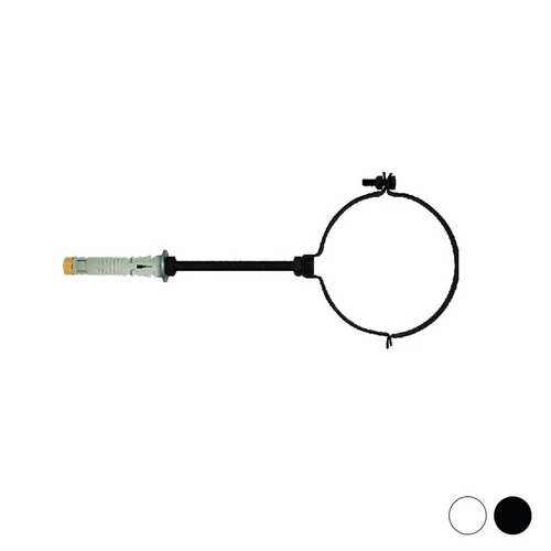 Collare con snodo per tubi fumo smoke d. 100 bianco