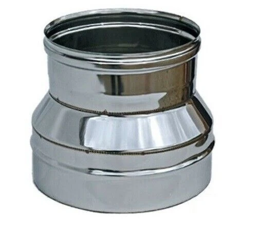Adattatore Camini Wierer in Acciaio Inox Mono a Doppia Parete Vari Diametri
