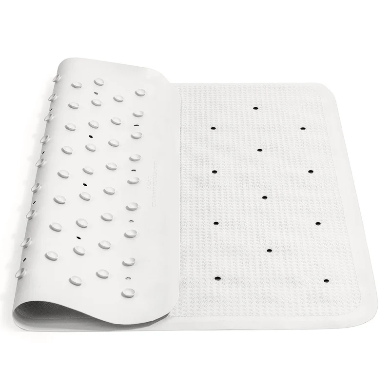 Tatkraft Fine Tappeto Doccia Antiscivolo Quadrato in Gomma - 55x55cm - Tappeto Vasca con 145 Ventose - Bianco