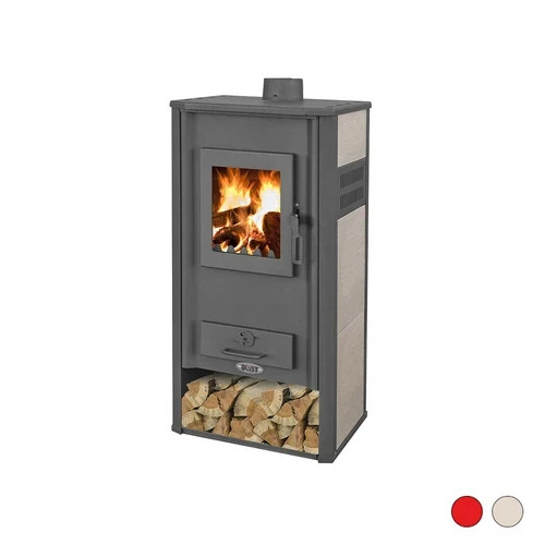 Stufa a legna ginevra hydro 20-22 kw beige