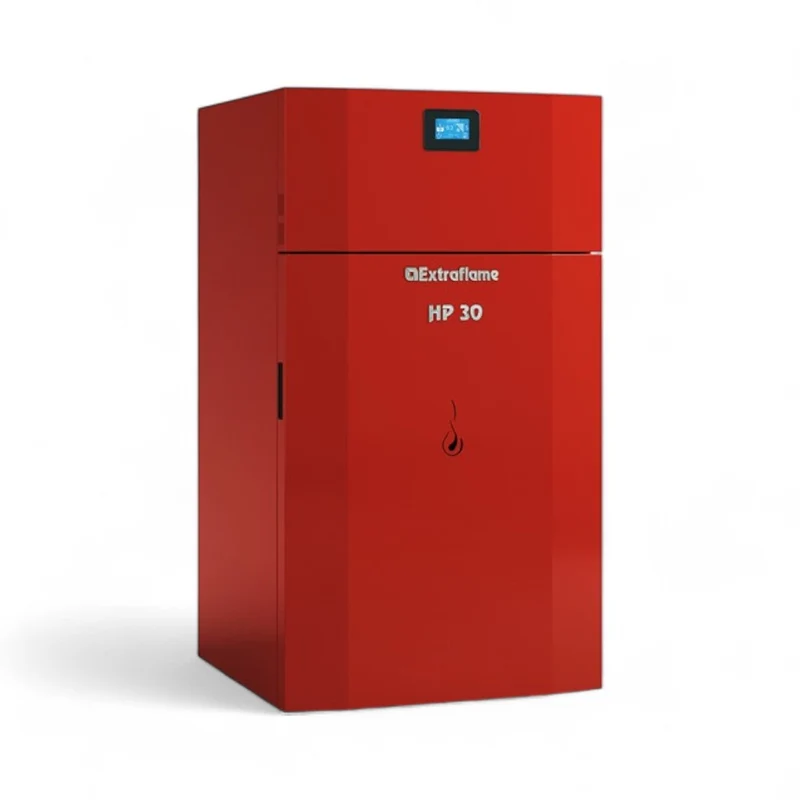 Caldaia termopellet 31,3 Kw bordeaux 78x78xH141 cm con consolle touch screen Hp 30 Evo
