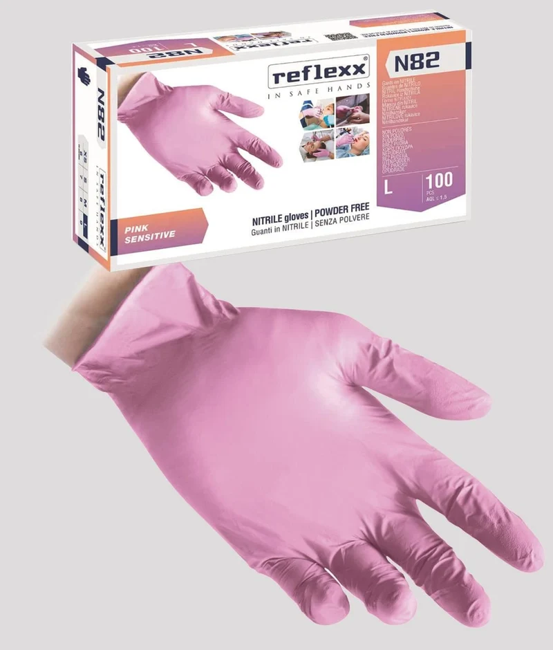GUANTI M/USO NITR.ROSA 3,2G 100P L