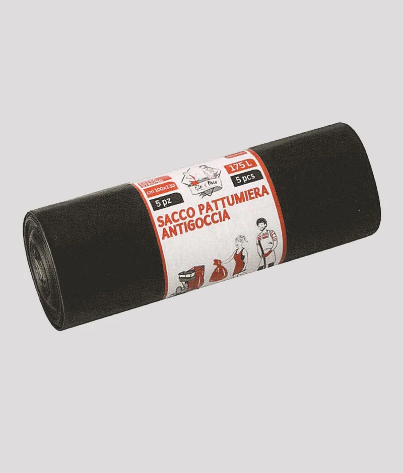 SACCHETTO SPAZ.NER.5PZ.80MY 120X130