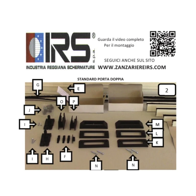 Accessori Montaggio x Zanzariera Irs CEDOP.60 x 320 x 250 cm Mar.oriz 1